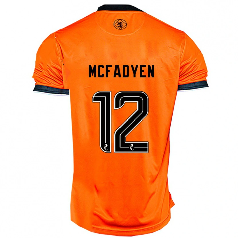 Danxen Dětské Stacey Mcfadyen #12 Oranžová Černá Domů Hráčské Dresy 2025/26 Dres