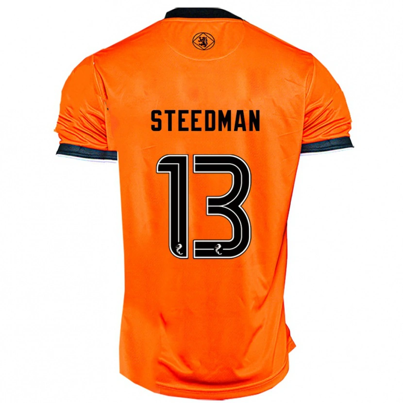 Danxen Dětské Morgan Steedman #13 Oranžová Černá Domů Hráčské Dresy 2025/26 Dres