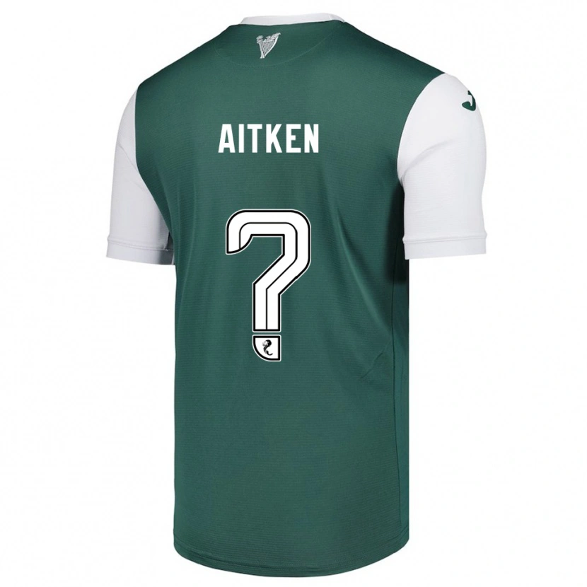 Danxen Dětské Conor Aitken #0 Zelená Bílá Domů Hráčské Dresy 2025/26 Dres