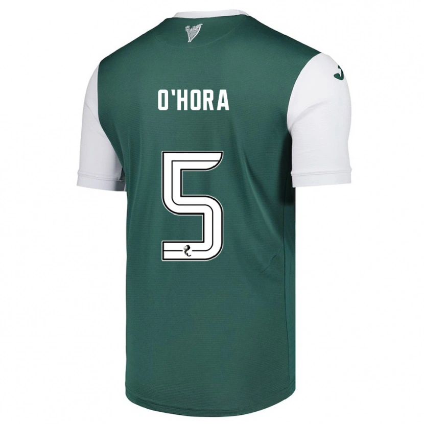 Danxen Dětské Warren O'hora #5 Zelená Bílá Domů Hráčské Dresy 2025/26 Dres
