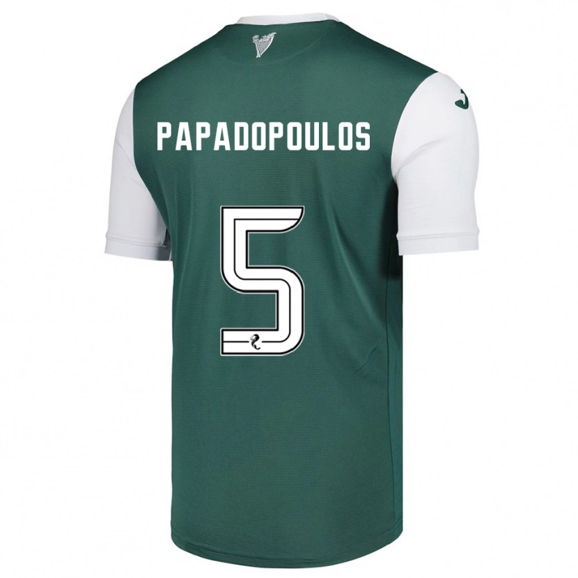Danxen Dětské Stacey Papadopoulos #5 Zelená Bílá Domů Hráčské Dresy 2025/26 Dres