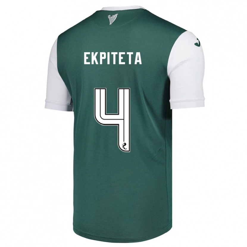 Danxen Dětské Marvin Ekpiteta #4 Zelená Bílá Domů Hráčské Dresy 2025/26 Dres