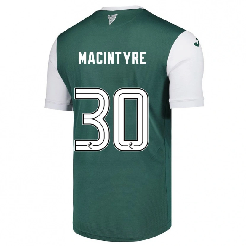 Danxen Dětské Jacob Macintyre #30 Zelená Bílá Domů Hráčské Dresy 2025/26 Dres