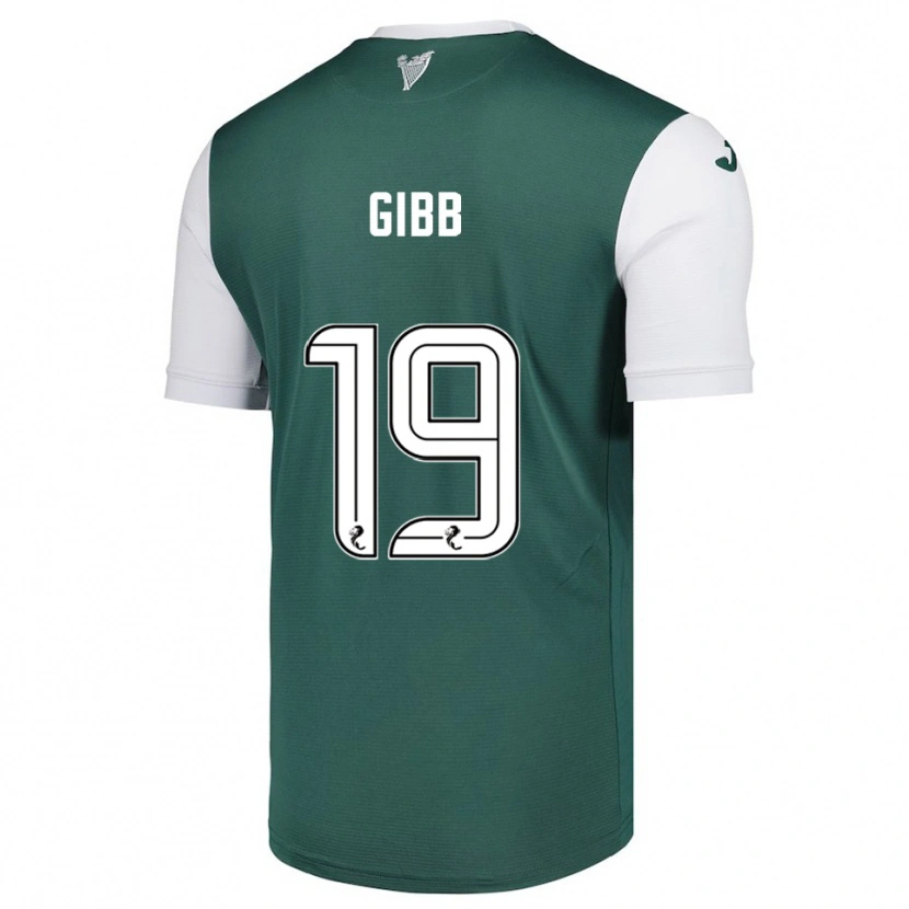 Danxen Dětské Caley Gibb #19 Zelená Bílá Domů Hráčské Dresy 2025/26 Dres