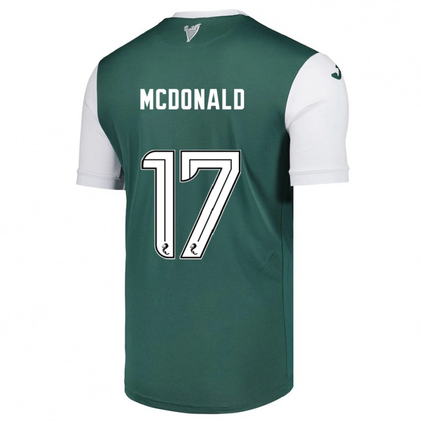 Danxen Dětské Josh Mcdonald #17 Zelená Bílá Domů Hráčské Dresy 2025/26 Dres