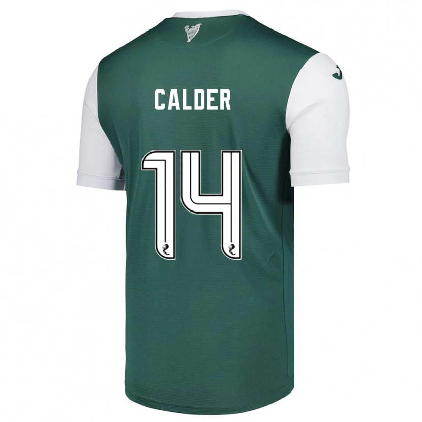 Danxen Dětské Owen Calder #14 Zelená Bílá Domů Hráčské Dresy 2025/26 Dres