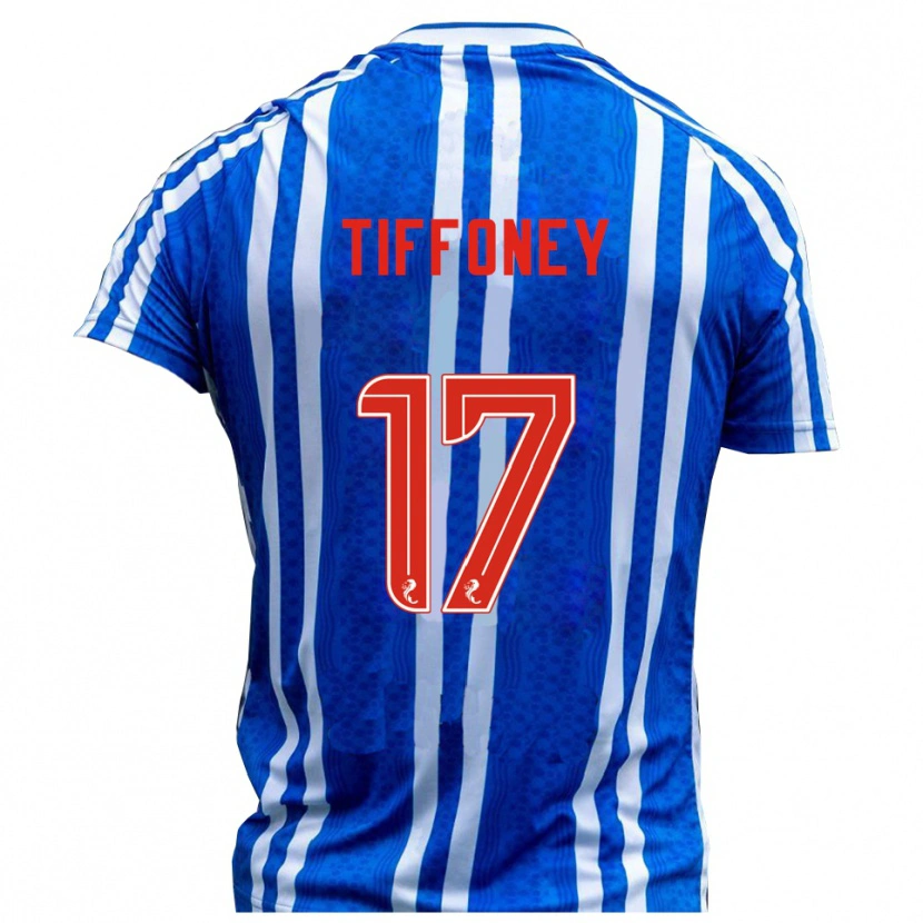 Danxen Dětské Scott Tiffoney #17 Modrá Bílá Domů Hráčské Dresy 2025/26 Dres