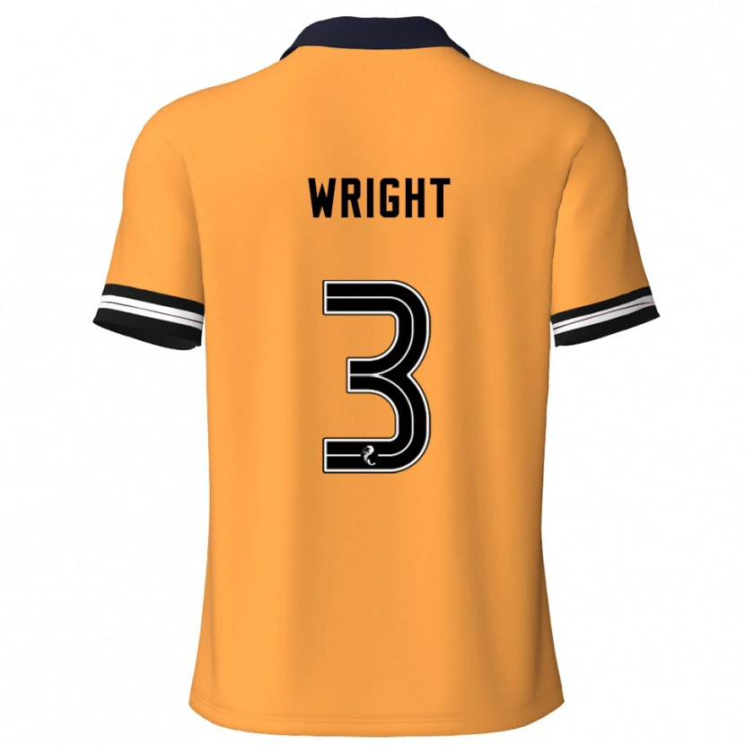 Danxen Dětské Duncan Wright #3 Žlutá Černá Domů Hráčské Dresy 2025/26 Dres