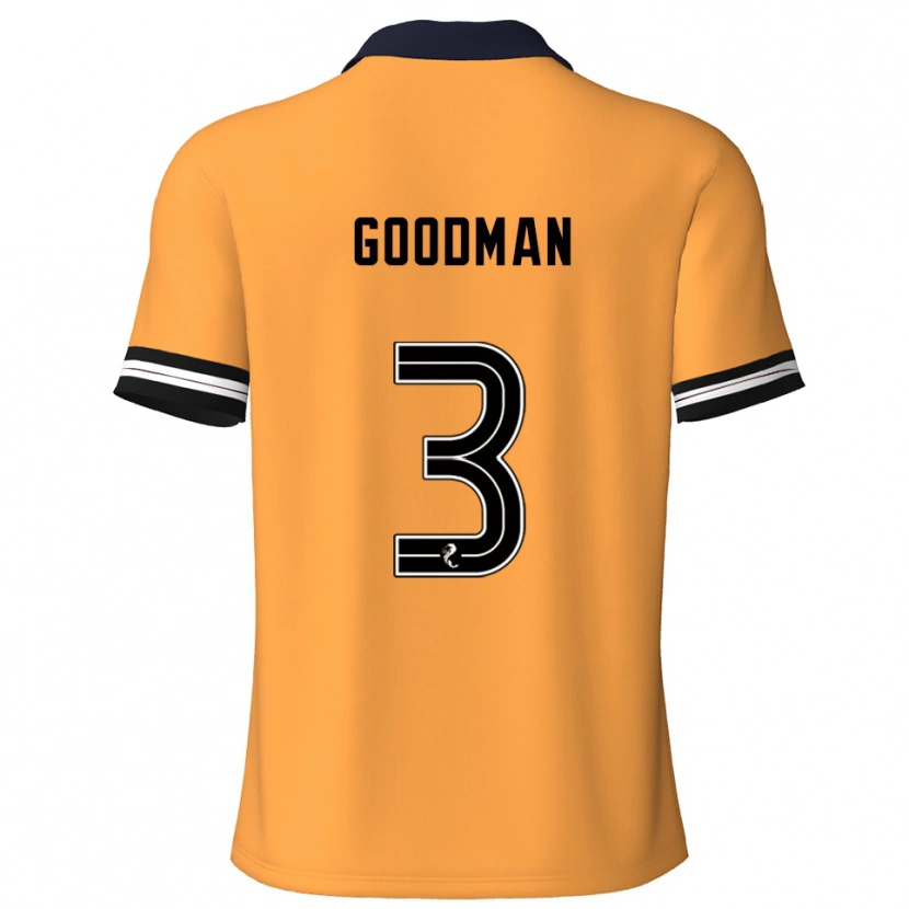 Danxen Dětské Mya Goodman #3 Žlutá Černá Domů Hráčské Dresy 2025/26 Dres