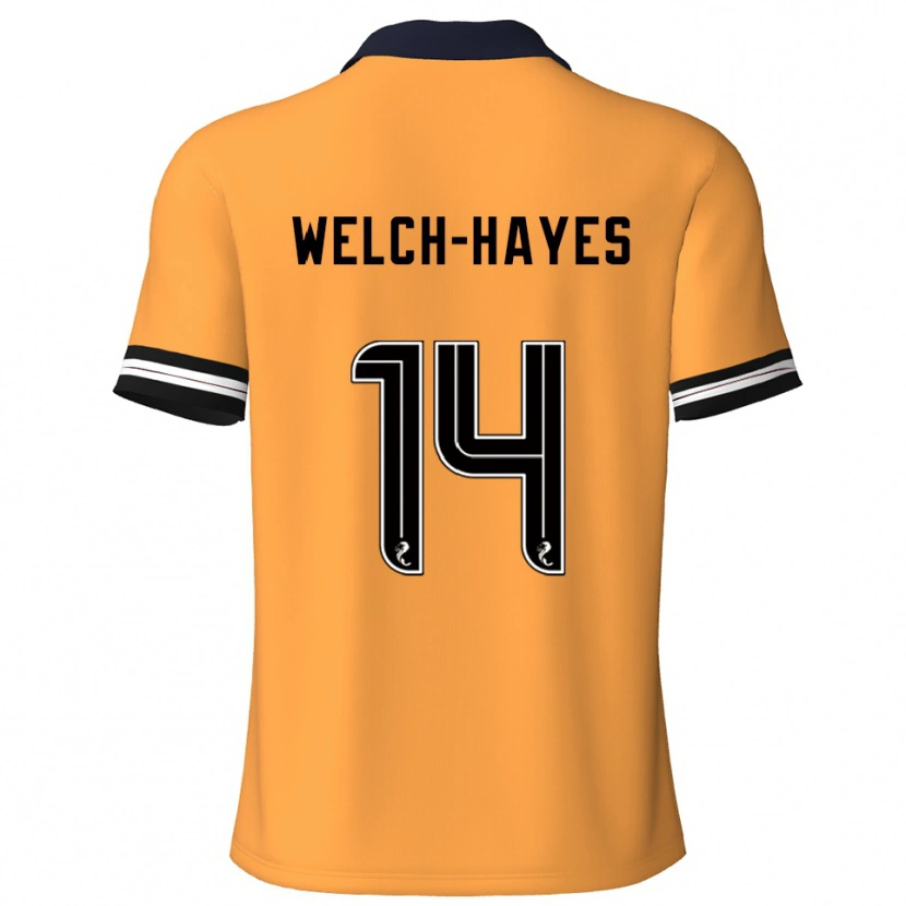 Danxen Dětské Miles Welch-Hayes #14 Žlutá Černá Domů Hráčské Dresy 2025/26 Dres