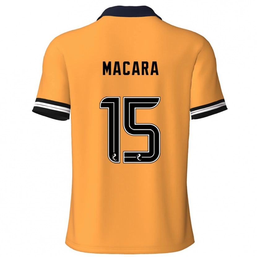 Danxen Dětské Elise Macara #15 Žlutá Černá Domů Hráčské Dresy 2025/26 Dres