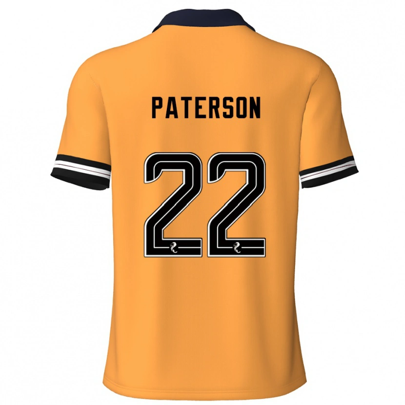 Danxen Dětské Maura Paterson #22 Žlutá Černá Domů Hráčské Dresy 2025/26 Dres