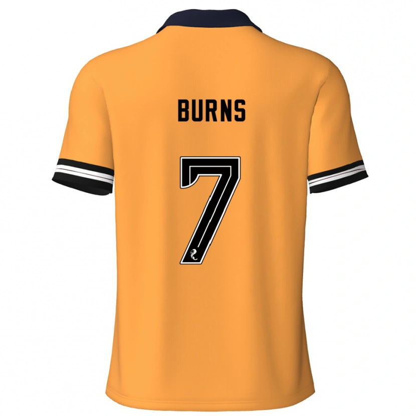 Danxen Dětské Erin Burns #7 Žlutá Černá Domů Hráčské Dresy 2025/26 Dres