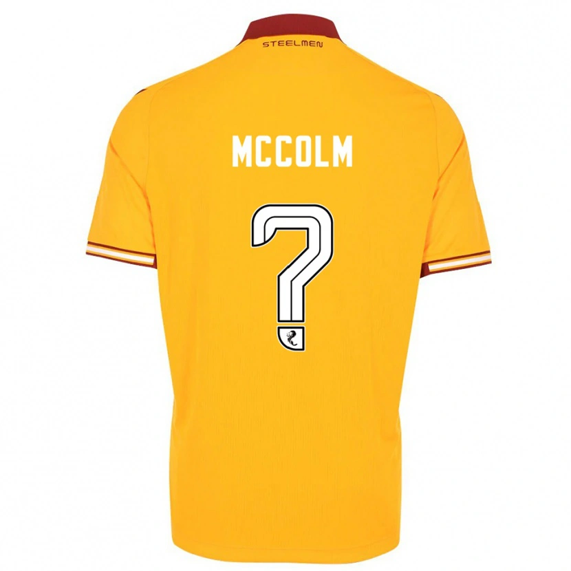 Danxen Dětské Rocco Mccolm #0 Žlutá Vínová Domů Hráčské Dresy 2025/26 Dres