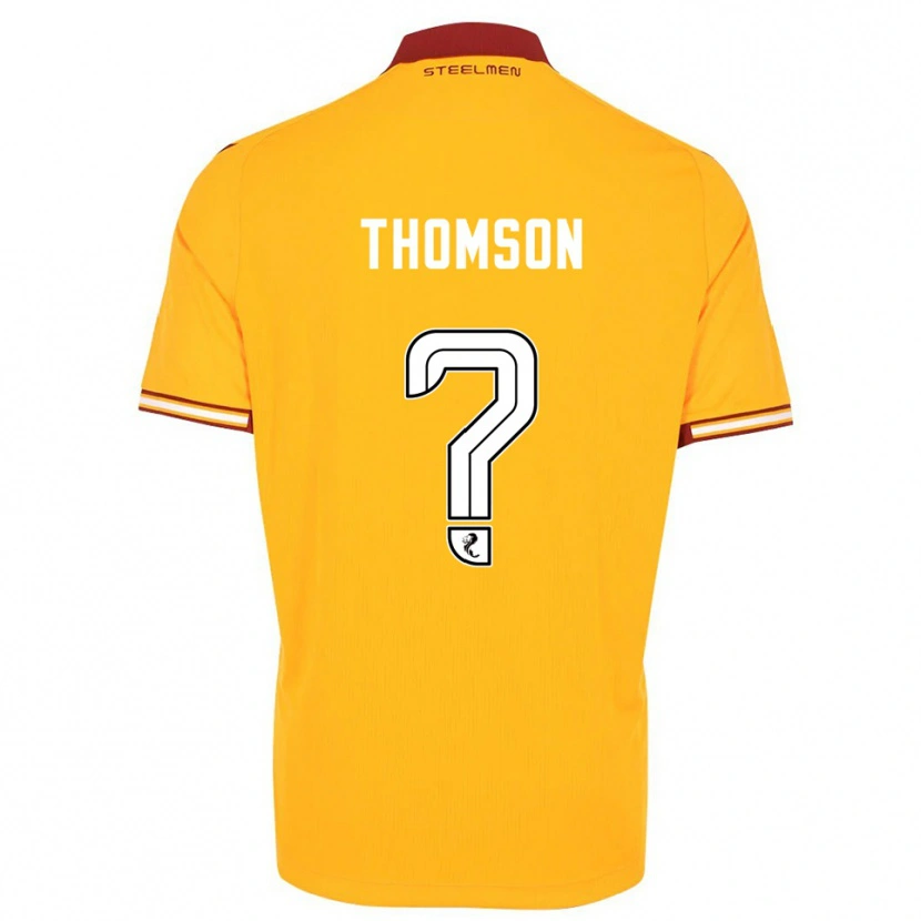 Danxen Dětské Aaron Thomson #0 Žlutá Vínová Domů Hráčské Dresy 2025/26 Dres