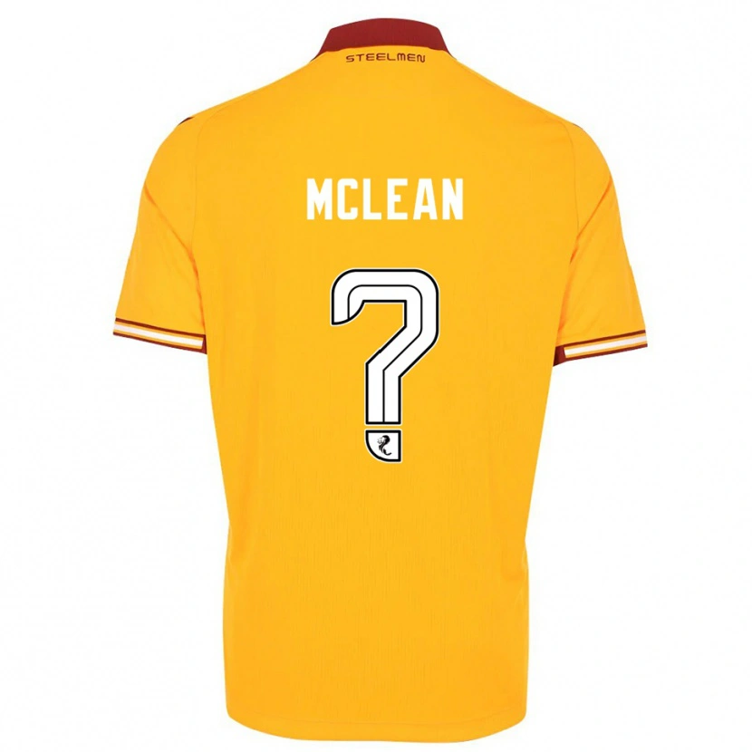 Danxen Dětské Harry Mclean #0 Žlutá Vínová Domů Hráčské Dresy 2025/26 Dres