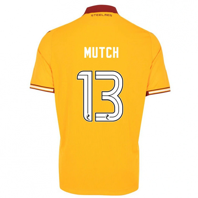 Danxen Dětské Emily Mutch #13 Žlutá Vínová Domů Hráčské Dresy 2025/26 Dres