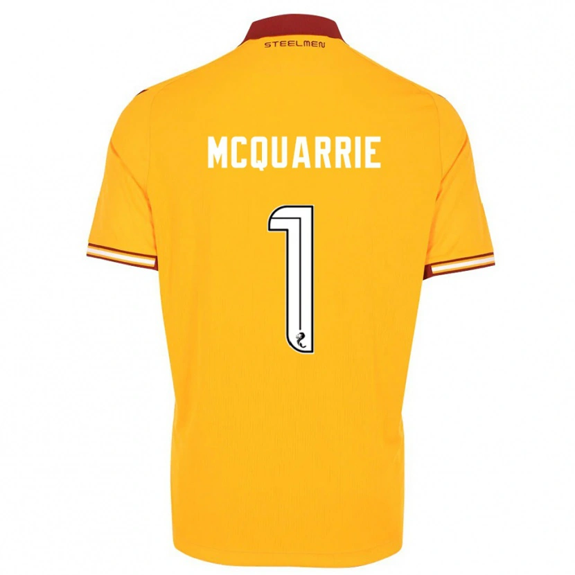 Danxen Dětské Colbi Mcquarrie #1 Žlutá Vínová Domů Hráčské Dresy 2025/26 Dres