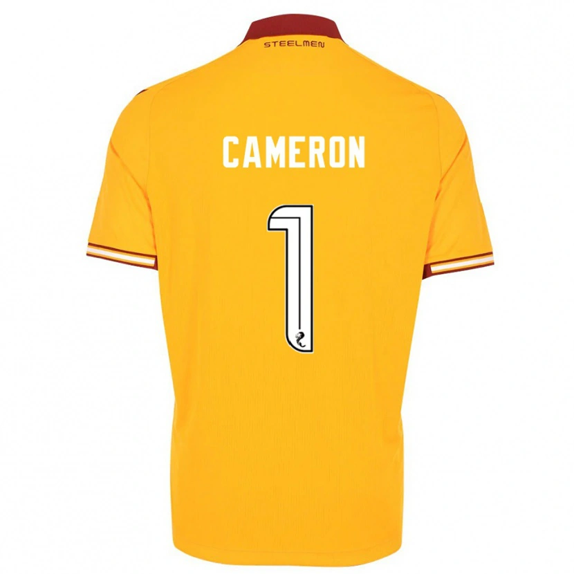 Danxen Dětské Rebecca Cameron #1 Žlutá Vínová Domů Hráčské Dresy 2025/26 Dres