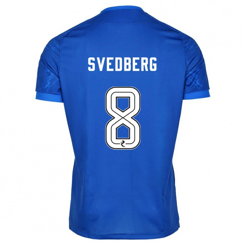 Danxen Dětské Jonathan Svedberg #8 Modrá Bílá Domů Hráčské Dresy 2025/26 Dres