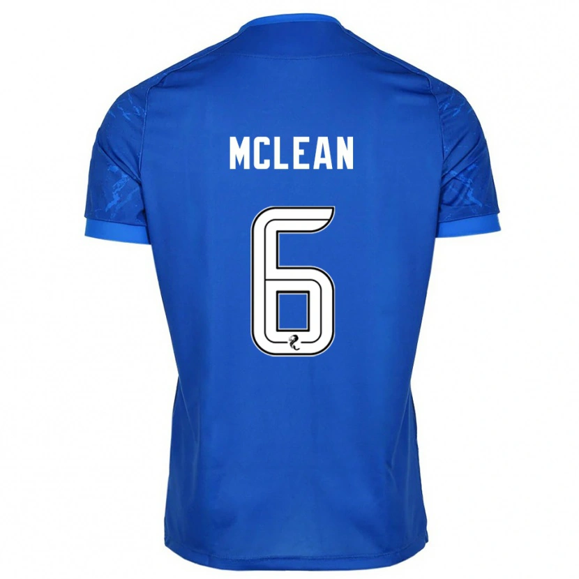Danxen Dětské Elvie Mclean #6 Modrá Bílá Domů Hráčské Dresy 2025/26 Dres