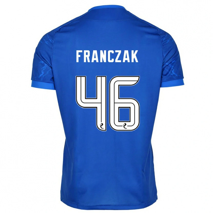 Danxen Dětské Franciszek Franczak #46 Modrá Bílá Domů Hráčské Dresy 2025/26 Dres