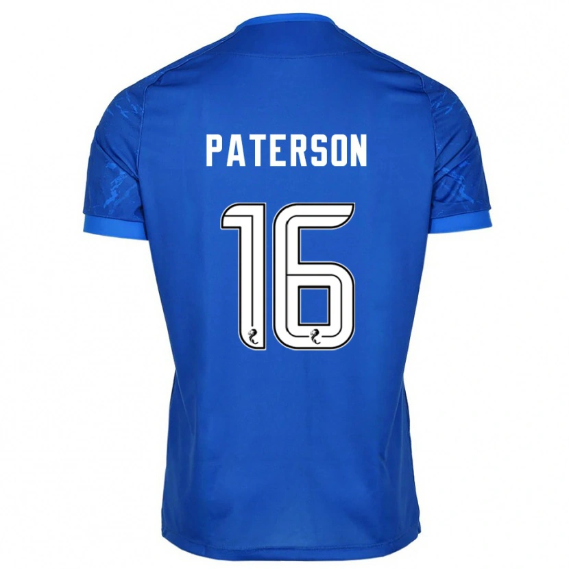 Danxen Dětské Megan Paterson #16 Modrá Bílá Domů Hráčské Dresy 2025/26 Dres