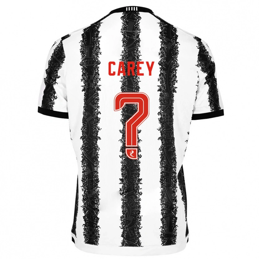 Danxen Dětské Owen Carey #0 Bílá Černá Domů Hráčské Dresy 2025/26 Dres