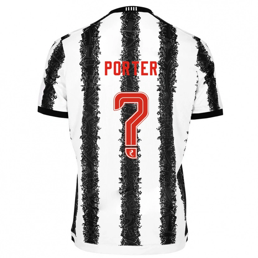 Danxen Dětské Ryan Porter #0 Bílá Černá Domů Hráčské Dresy 2025/26 Dres
