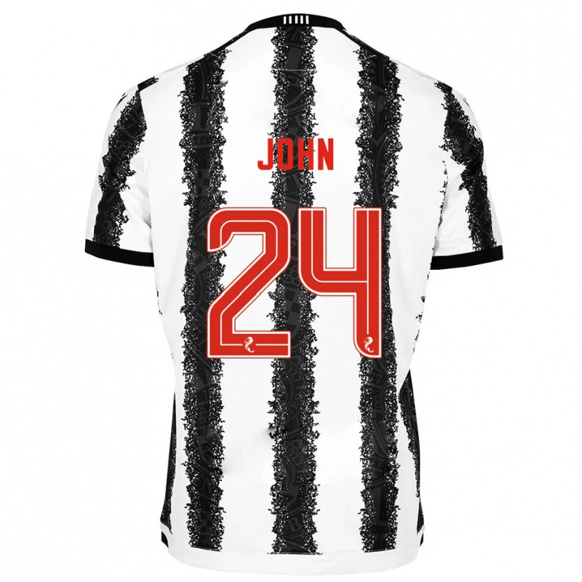 Danxen Dětské Declan John #24 Bílá Černá Domů Hráčské Dresy 2025/26 Dres