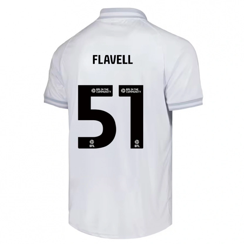 Danxen Dětské Kieren Flavell #51 Bílá Šedá Černá Daleko Hráčské Dresy 2025/26 Dres