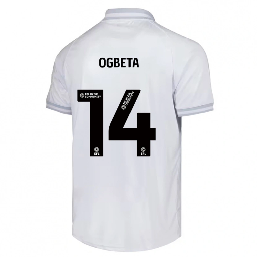 Danxen Dětské Nathanael Ogbeta #14 Bílá Šedá Černá Daleko Hráčské Dresy 2025/26 Dres