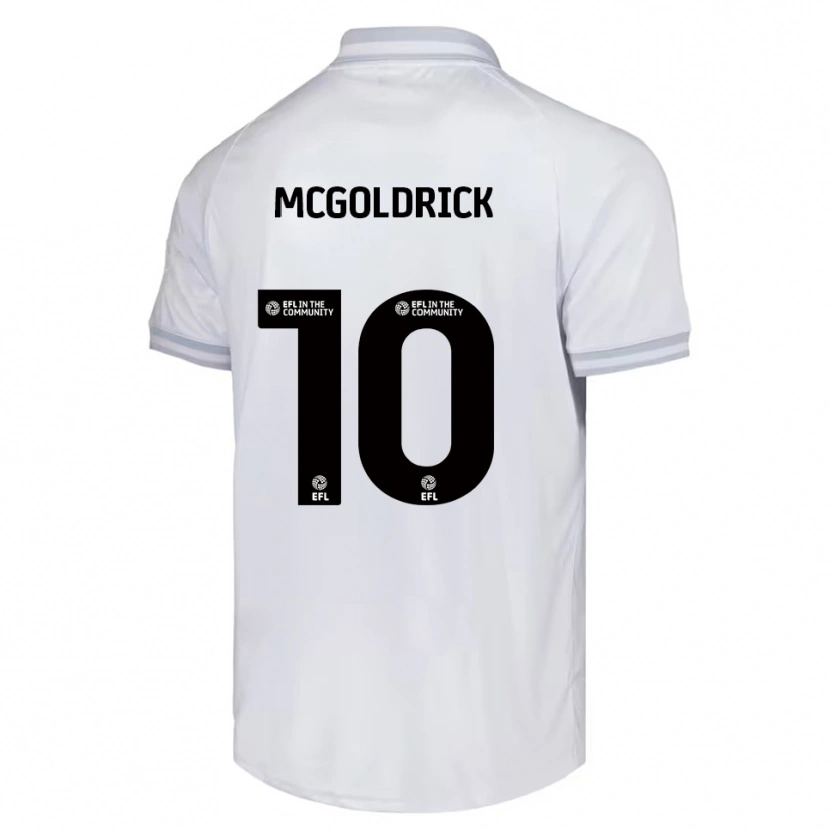 Danxen Dětské David Mcgoldrick #10 Bílá Šedá Černá Daleko Hráčské Dresy 2025/26 Dres