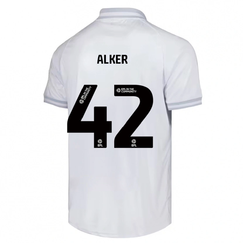Danxen Dětské Luke Alker #42 Bílá Šedá Černá Daleko Hráčské Dresy 2025/26 Dres