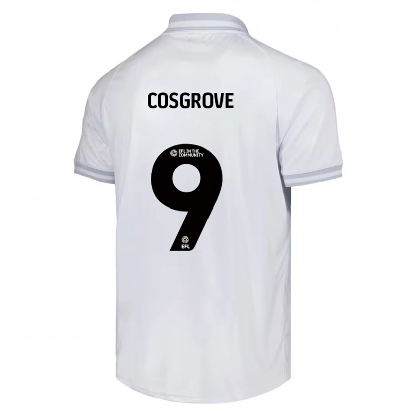 Danxen Dětské Sam Cosgrove #9 Bílá Šedá Černá Daleko Hráčské Dresy 2025/26 Dres