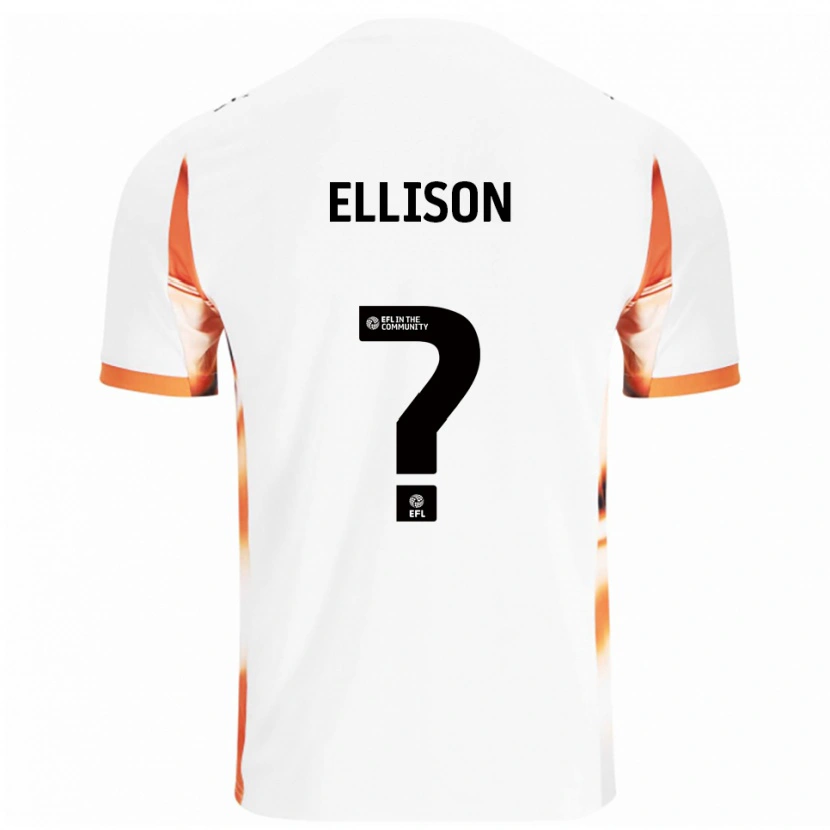 Danxen Dětské Jordyn Ellison #0 Bílá Oranžová Černá Daleko Hráčské Dresy 2025/26 Dres