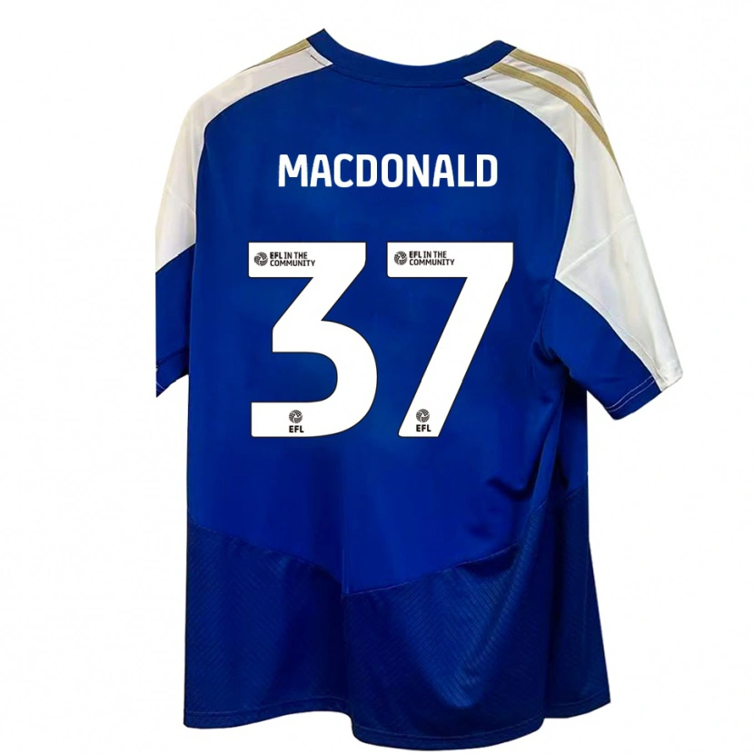 Danxen Dětské Shaun Macdonald #37 Modrá Bílá Zlatá Daleko Hráčské Dresy 2025/26 Dres