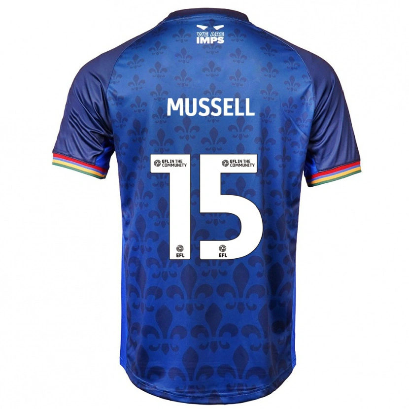 Danxen Dětské Theo Mussell #15 Modrá Námořnická Daleko Hráčské Dresy 2025/26 Dres