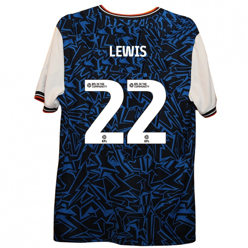 Danxen Dětské Shanice Lewis #22 Modrá Černá Bílá Daleko Hráčské Dresy 2025/26 Dres