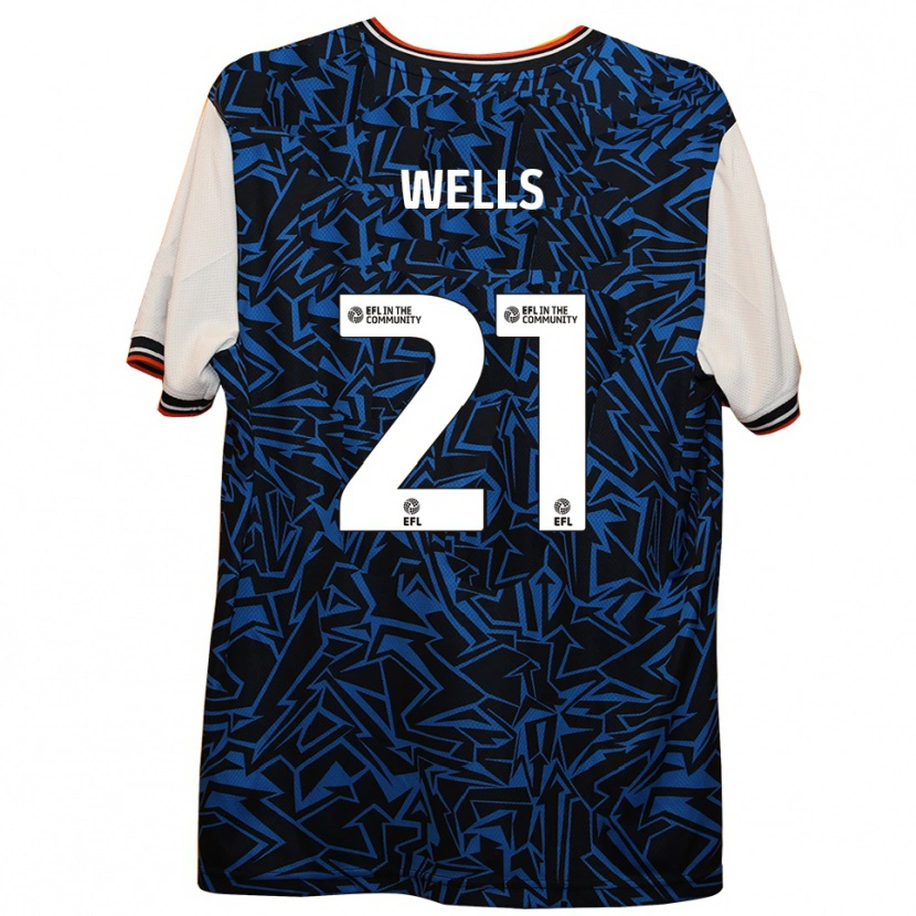 Danxen Dětské Nahki Wells #21 Modrá Černá Bílá Daleko Hráčské Dresy 2025/26 Dres