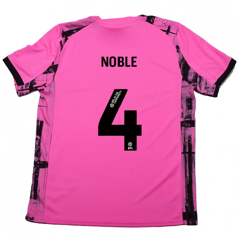 Danxen Dětské Fay Noble #4 Růžově Červená Černá Daleko Hráčské Dresy 2025/26 Dres