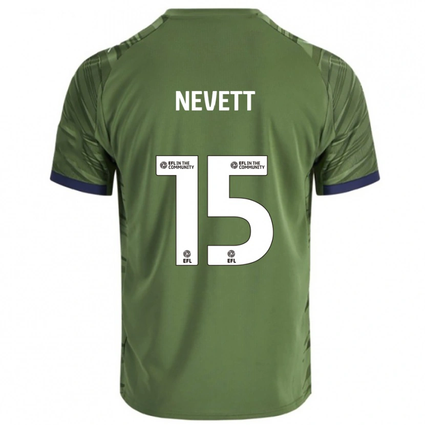 Danxen Dětské George Nevett #15 Zelená Bílá Daleko Hráčské Dresy 2025/26 Dres