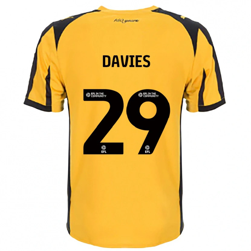 Danxen Dětské Arron Davies #29 Oranžová Černá Daleko Hráčské Dresy 2025/26 Dres