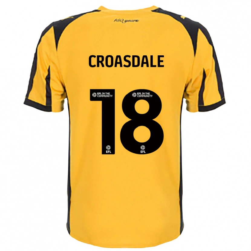 Danxen Dětské Ryan Croasdale #18 Oranžová Černá Daleko Hráčské Dresy 2025/26 Dres