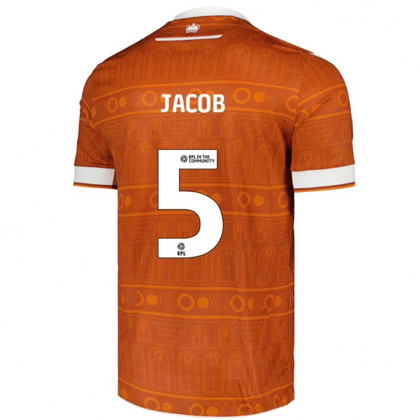 Danxen Dětské Matty Jacob #5 Oranžová Bílá Daleko Hráčské Dresy 2025/26 Dres