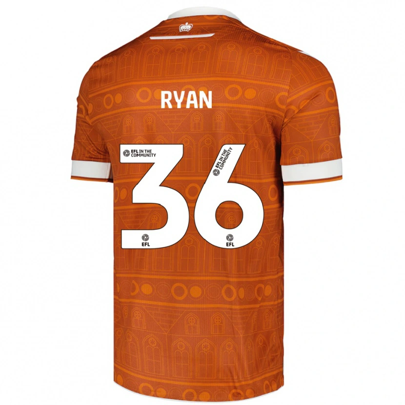 Danxen Dětské John Ryan #36 Oranžová Bílá Daleko Hráčské Dresy 2025/26 Dres
