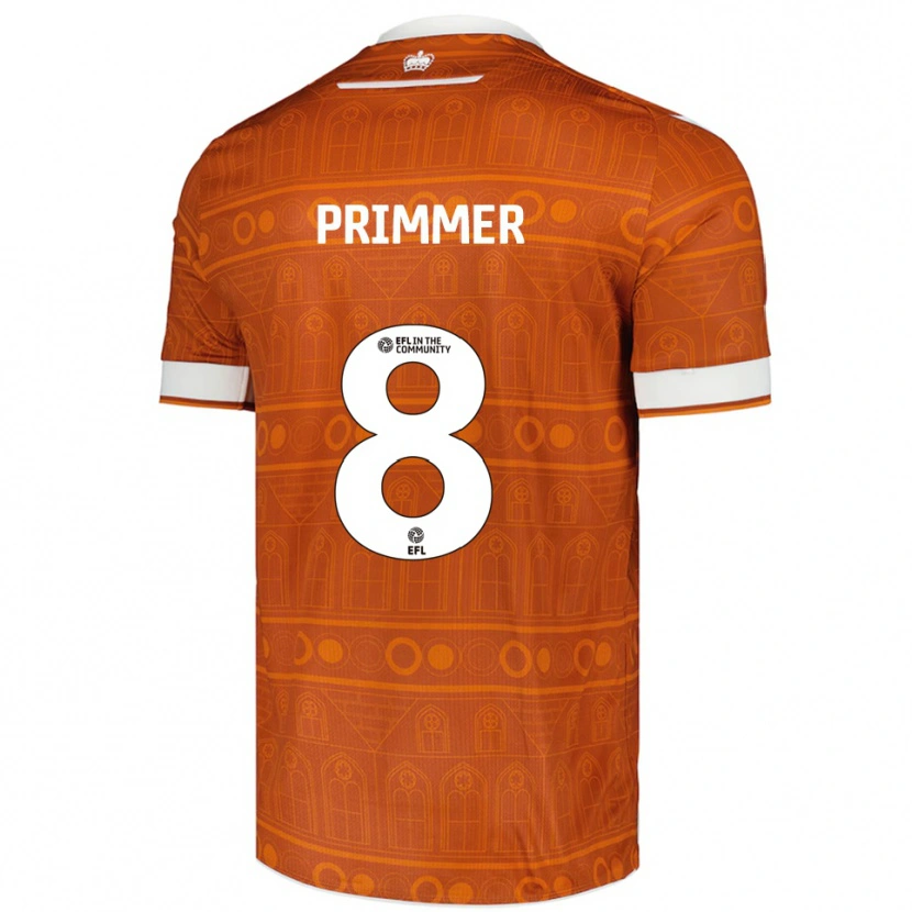 Danxen Dětské Tia Primmer #8 Oranžová Bílá Daleko Hráčské Dresy 2025/26 Dres