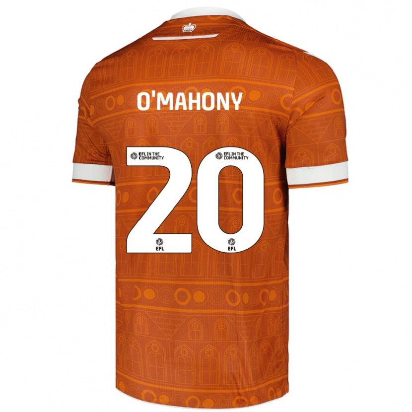 Danxen Dětské Mark O'mahony #20 Oranžová Bílá Daleko Hráčské Dresy 2025/26 Dres
