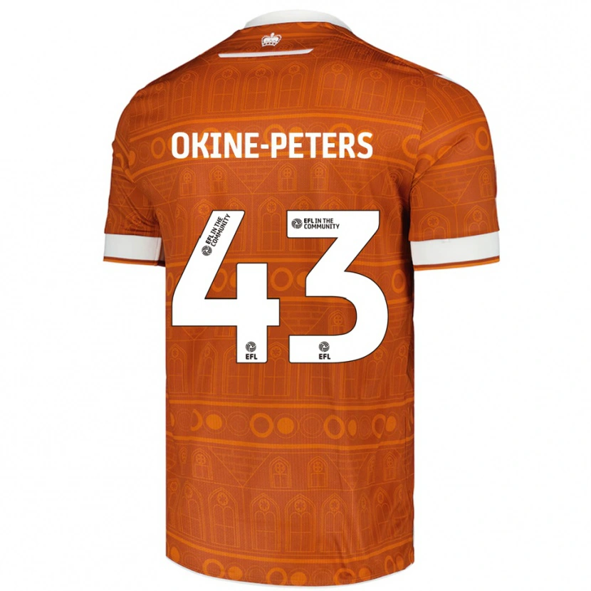 Danxen Dětské Jeremiah Okine-Peters #43 Oranžová Bílá Daleko Hráčské Dresy 2025/26 Dres