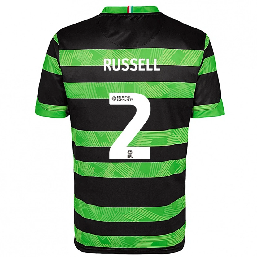 Danxen Dětské Rosie Russell #2 Černá Zelená Daleko Hráčské Dresy 2025/26 Dres